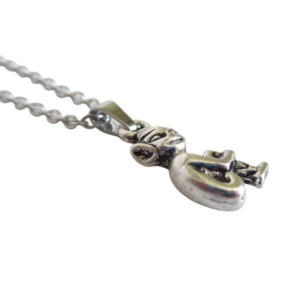 New Alien Pendant Necklace With 18" Stainless Chain - Unique Unisex Jewelry Gift - Picture 5 of 5